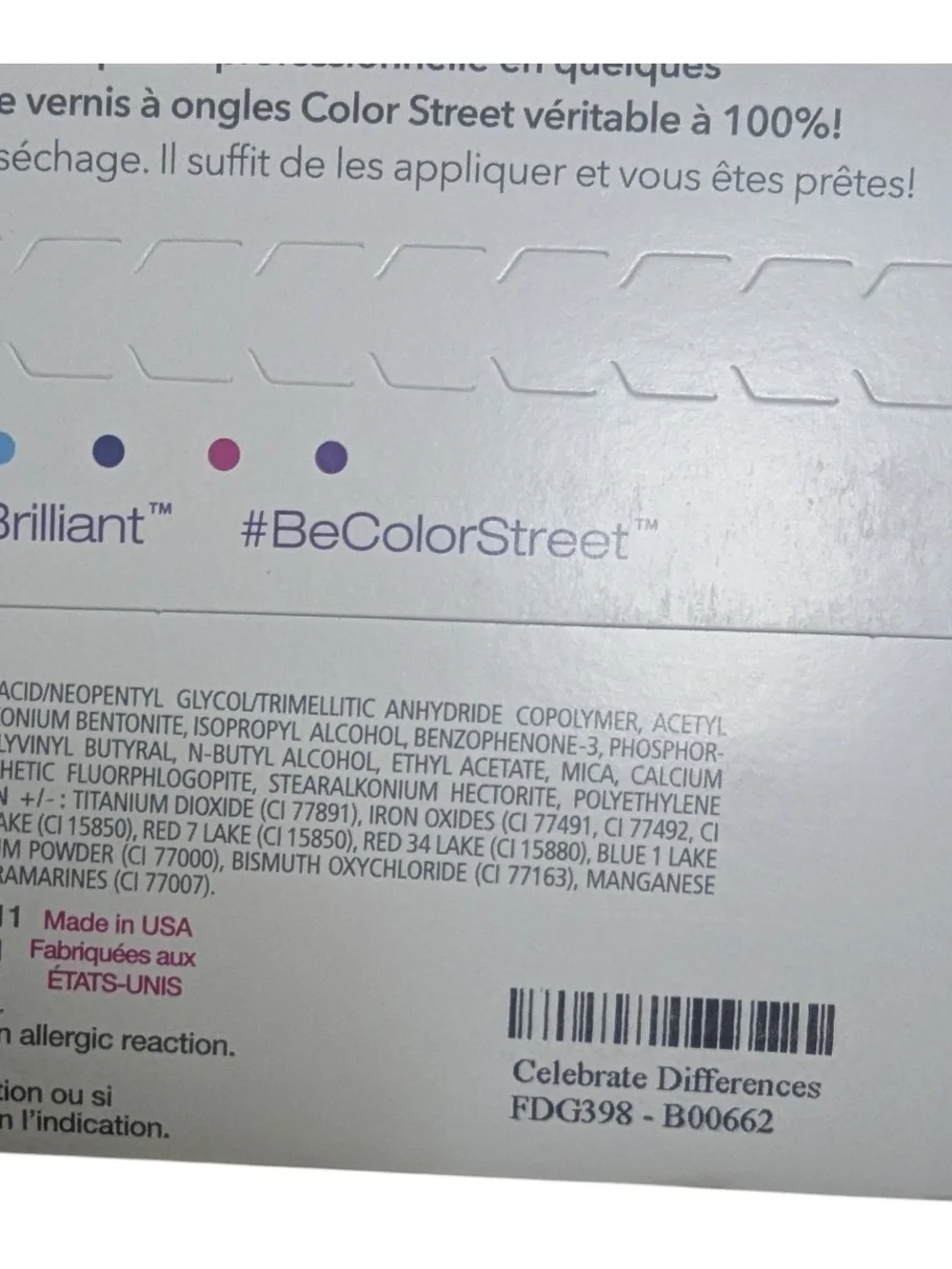 Color Street white glitter